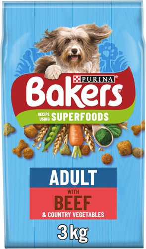 Bakers Beef & Veg Adult Dog Food 3kg - PACK (4)