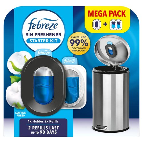 Febreze Bin Freshener Starter Kit Cotton Fresh 2x4.88ml