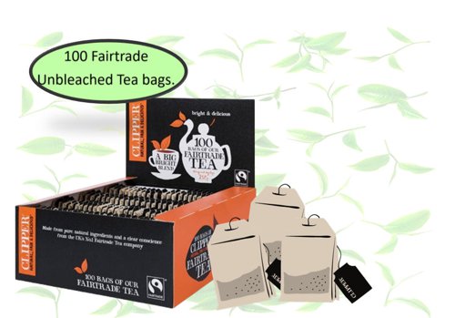 Clipper Fairtrade Everyday String & Tag Catering Tea Bags(100) - PACK (6)