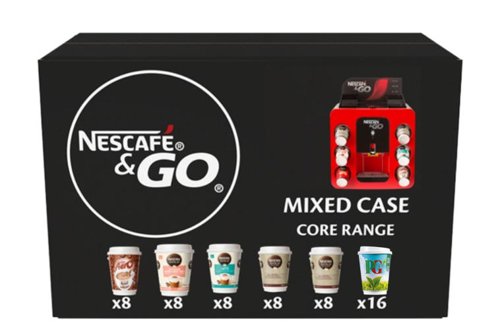 Nescafe & Go Variety Pack Option 56 Drinks Pack inc 50 Lids