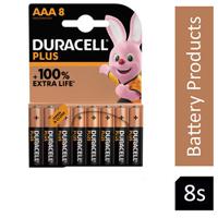 Duracell Plus Power Battery AAA Pack 8's