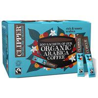 Clipper Fairtrade Organic Instant Freeze Dried Individual Coffee Sticks 200's