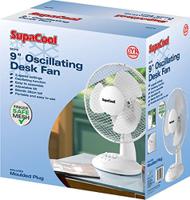 SupaCool Oscillating Desk Fan 9 inch