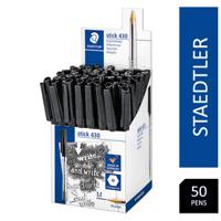Staedtler Stick 430 Black Ballpoint Pens Pack 50's