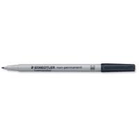 Staedtler Lumocolor Black Non-Permanent Pen 1.0mm Line Pack 10's