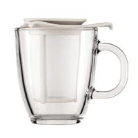 Bodum Yo-Yo White Mug & Tea Strainer 0.35 Litre
