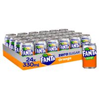 Fanta Orange Zero Cans 330ml (Pack of 24)