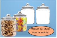 Fixtures MEDIUM 2L Glass Jar & Airtight lid