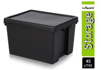 Wham Bam Black Recycled Storage Box 45 Litre