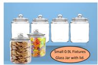Fixtures SMALL 0.9L Glass Jar & Airtight lid