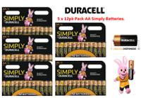 Duracell  AA Simply Battery Pack 12's