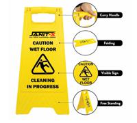 Janit-X Yellow A Frame Wet Floor Sign
