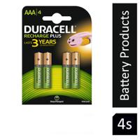 Duracell AAA 750MAH Recharge Plus Battery Pack 4's