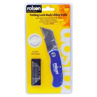 Rolson Folding Lock-Back Utility Knife (with 11 Blades)