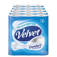 Velvet Quilted 3Ply Toilet Rolls 9 Pack