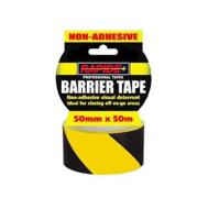 Rapide Yellow & Black Barrier Tape 50mm x 50m