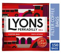 Lyons Perkadilly Coffee Bags 150's