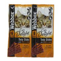 Webbox Cats Tasty Sticks Turkey & Lamb 6 Pack