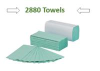 Maxima Green Single Ply C-Fold Hand Towels Green 12x240's