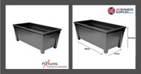 Fixtures Grosvenor Raised Large 55cm Black/Ebony Trough