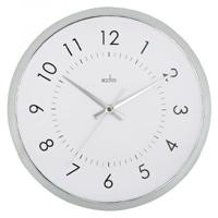 Acctim Yoko White & Chrome Wall Clock 32cm