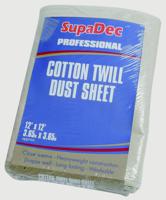 SupaDec Large Cotton Twill Dust Sheet (3.6m x 3.6m)