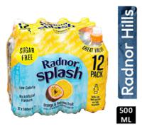 Radnor Splash Sugar Free Orange & Passionfruit 12x500ml 