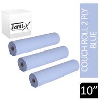 Janit-X Couch Rolls Blue 2ply 10inch 40m