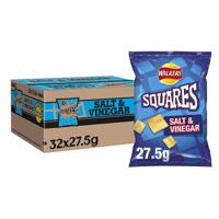 Walkers Squares Salt & Vinegar Pack 32's