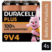Duracell 9V Plus Power Battery Pack 4's