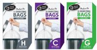Perfect Fit White Peddle Bin Liners Size C 10-12 Litre Pack 20's