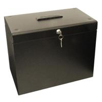 Cathedral A4 Black Metal File Box