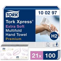 Tork Extra Soft Multifold Hand Towel H2 White 21 x 100 Sheets {100297}