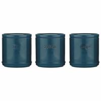 Accents Tea/Coffee/Sugar Canisters Set in TEAL