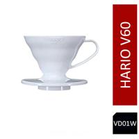 Hario V60 Plastic Coffee Dripper White - Size 01 VD-01W