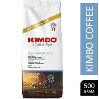 Kimbo Decaf Medium Roast Coffee Beans - 500g