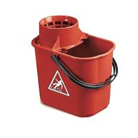 Janit-X Plastic Heavy Duty Mop Bucket With Wringer 15 Litre Red