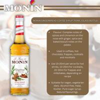 Monin Gingerbread Coffee Syrup 700ml (Glass)