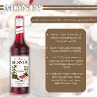 Monin Grenadine Coffee Syrup 700ml (Glass)