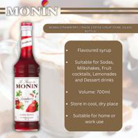 Monin Strawberry/Fraise Coffee Syrup 700ml (Glass)