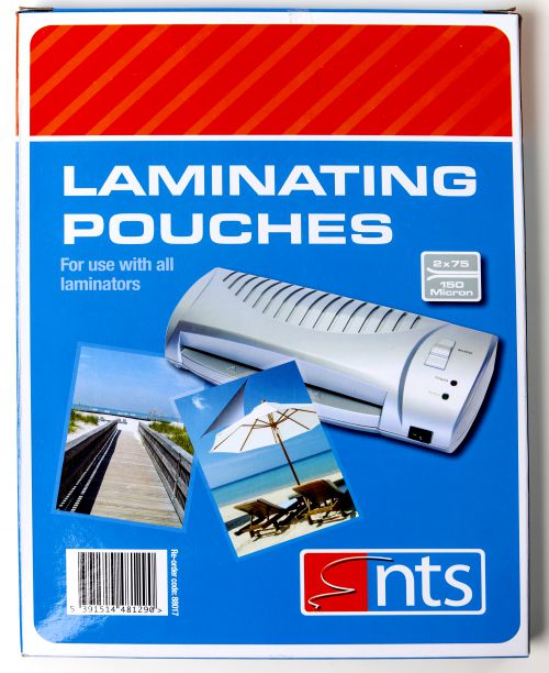 88017 NTS Laminating Pouch A4 2 x 75 Micron x 100 units