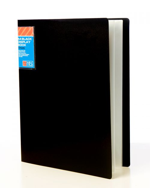 88413 NTS A4 20 Pocket Display Book - Black