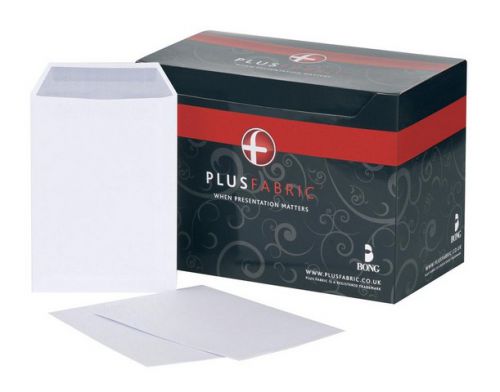 Plus Fabric Envelope C5 White 110gsm PressSeal Box250 #D23770