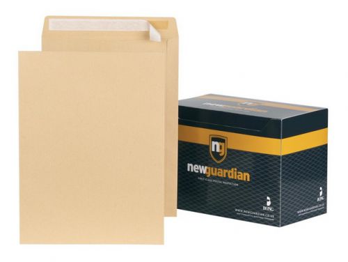 New Guardian Envelope 406x305mm Manilla 135gsm Peel/Seal Box125 #D23703