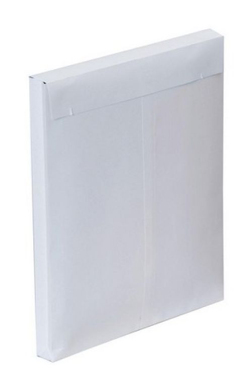 Plus Fabric Gusset Envelope C4 White Peel/Seal 120gsm Box100 #C26766