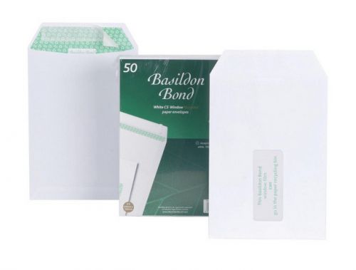 BB Envelpes C5Wht Wdw 120gsm S/Wrap Pk50 #258972