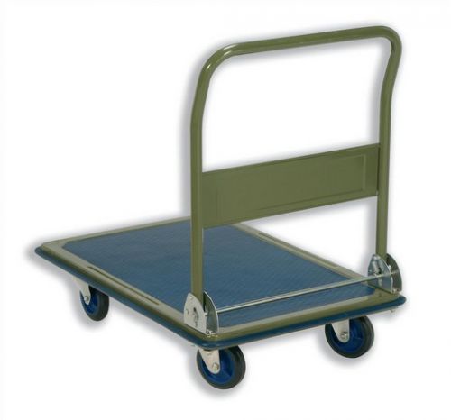 5 Star Facilities Platform Truck Medium-duty Capacity 300kg Baseboard W900xD600mm Blue and Grey