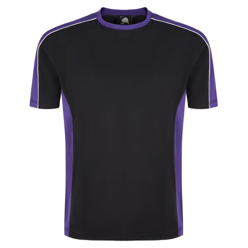 Avocet Wicking T-Shirt - 4XL - Black - Purple