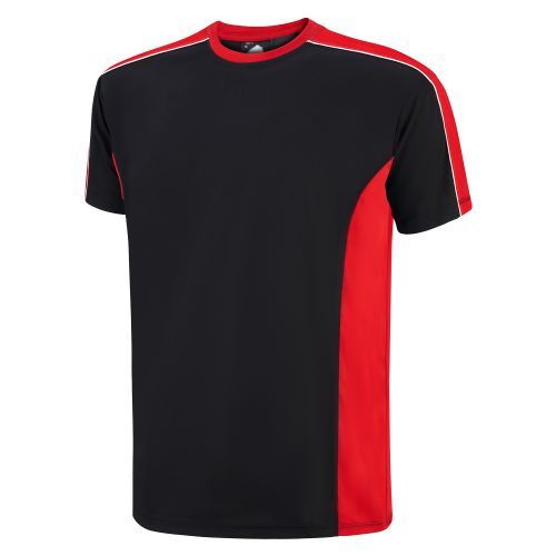 Avocet Wicking T-Shirt - S - Black - Red Polo Shirts and T-Shirts 1008-S-BKRD