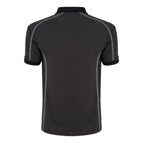Crane Poloshirt - XL - Charcoal Melange - Black Polo Shirts and T-Shirts 1140-XL-MEBK